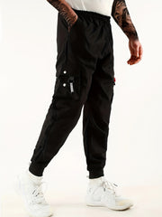 Flap Pockets Cargo Pants Men's Techwear Joggers Hip Hop Summer