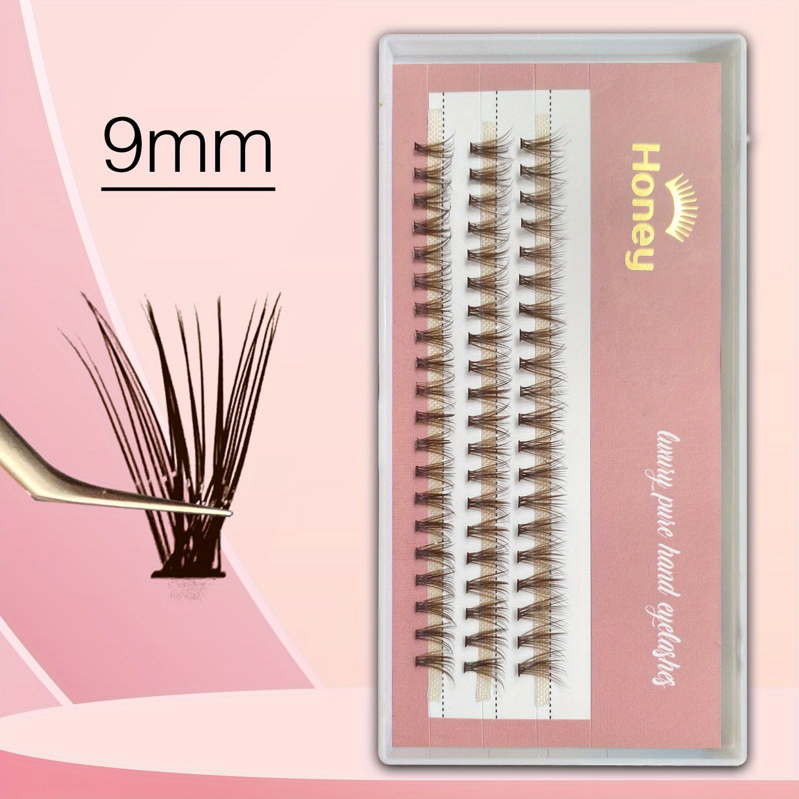 20D Brown Cluster Eyelashes for Volume Lash Extension