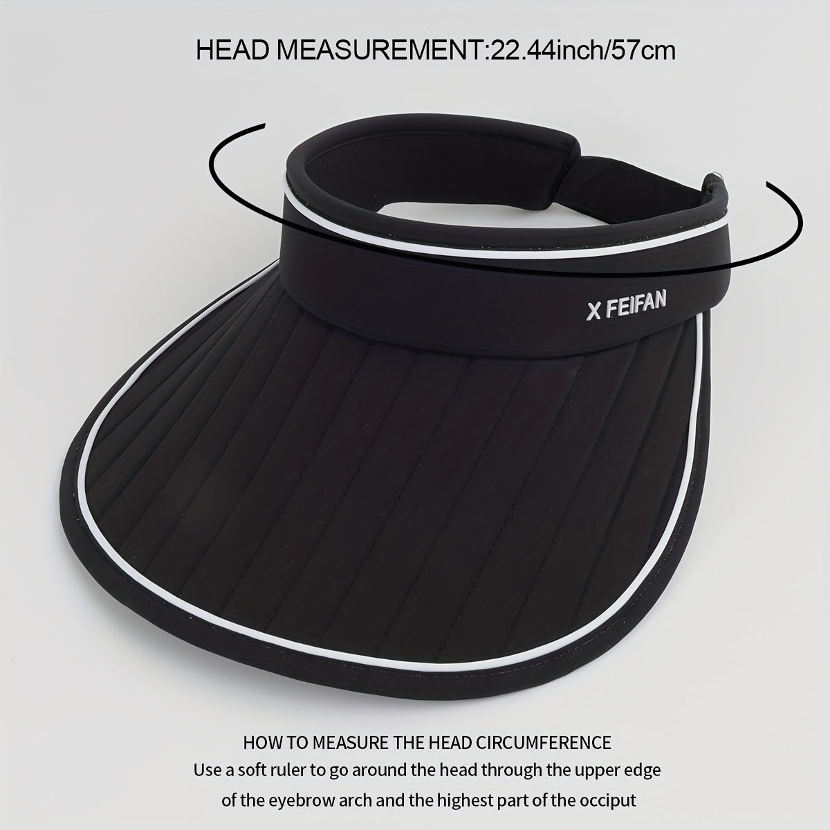 Wide Brim Ponytail Visor Hat UV Protection Sun Hat