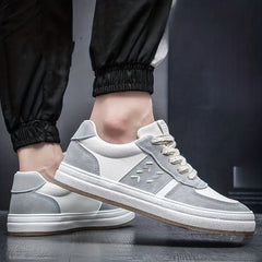 Men's Ear Of Wheat Print Lace Up Sneakers - Outdoor Walking Shoes