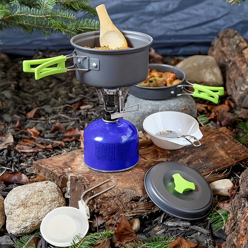 Camping Cooking Set Portable Tableware Pot With Storage Bag