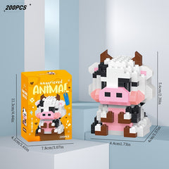 12pcs Animal Building Blocks Set Small Particle Building Block
