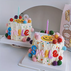 Happy Face Cake Decoration Ornaments - Birthday Inserts