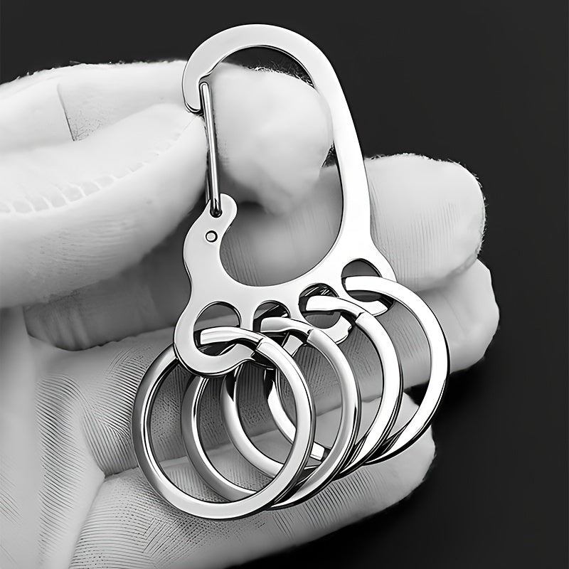 304 Stainless Steel Keychain Spring Buckle for Outdoor Hiking Camping