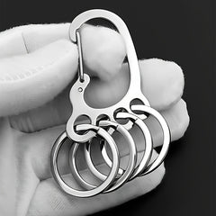304 Stainless Steel Keychain Spring Buckle for Outdoor Hiking Camping