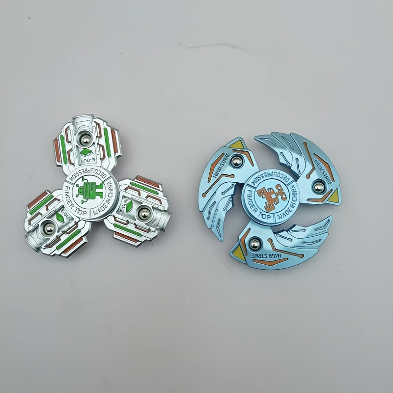 Set of 2 Three Leaf Fingertip Spinning Tops Finger Spinner