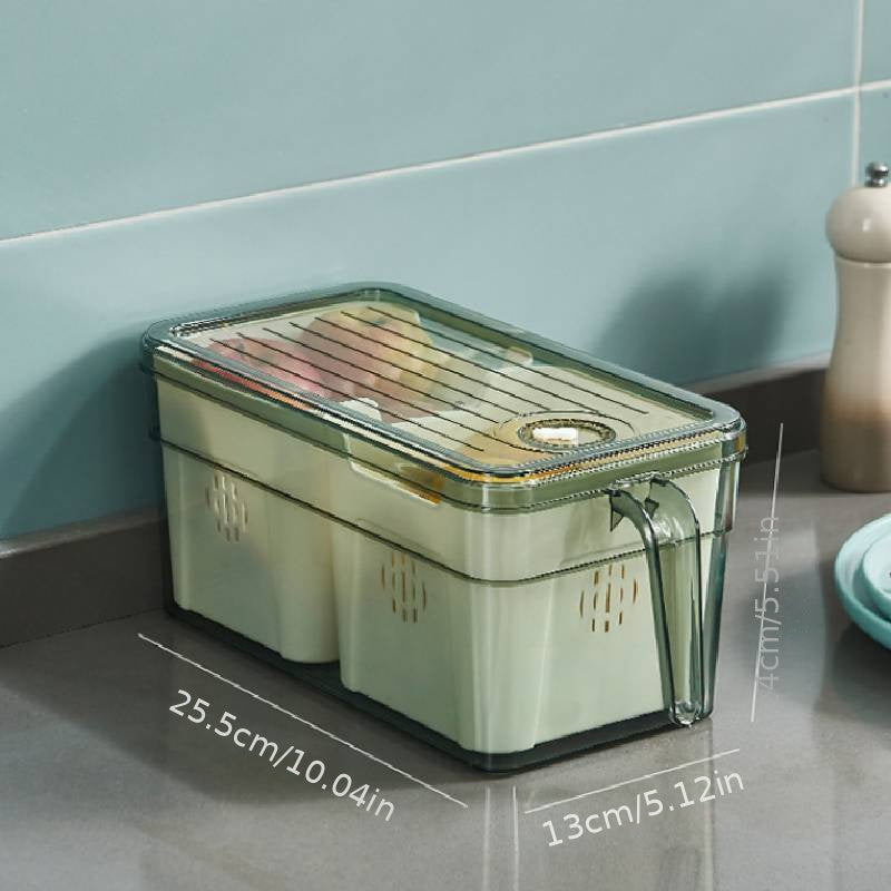 Vegetable Fruit Refrigerator Storage Box Drain Basket Containers
