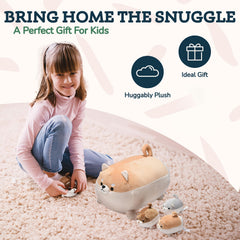 Corgi Mommy and 4 Puppies Plush Set