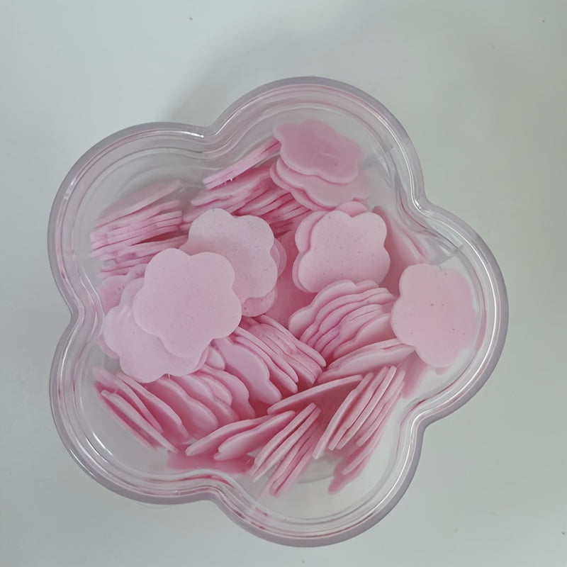 120pcs Mini Petal Bath Soap Flakes Boxed Soap Paper