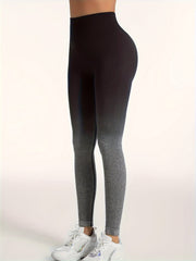 Gradient Yoga Leggings High Waist Fitness Running Workout Pants