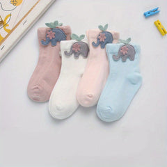 Girls Cartoon Animal Ankle Socks for Toddlers