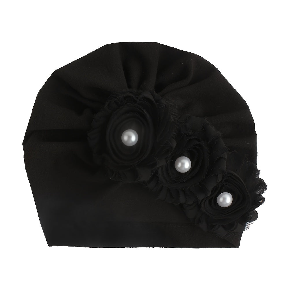 Warm Faux Pearl Baby Headscarf Gift For Kids