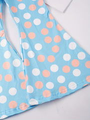 Girls Kids Polka Dot Flare Leg Pants Set Summer Clothes