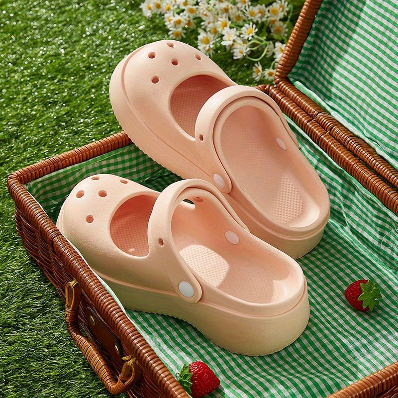 Women's Hollow Out Clogs Breathable Closed Toe Slip On Shoes