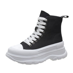 Chunky Colorblock Lace Up Sneakers High Top Women's Shoe