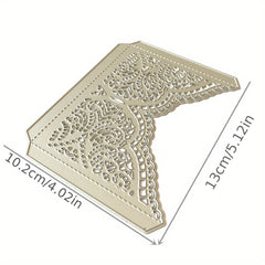 1pc Lace Corner Greeting Card Metal Cutting Dies for DIY Scrapbooking Crafting