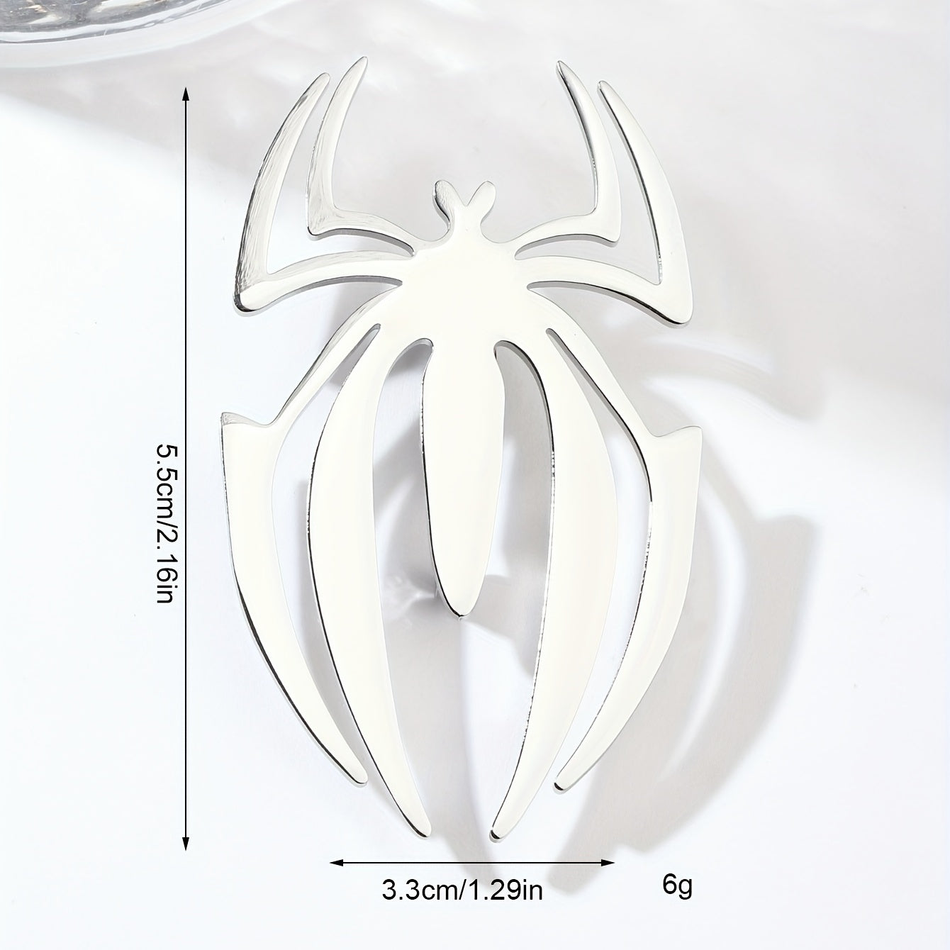 Steel Hollow Spider Brooch Silky Scarf Buckle Collar Pin