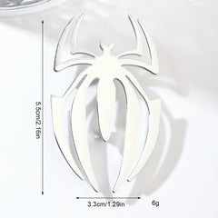 Steel Hollow Spider Brooch Silky Scarf Buckle Collar Pin