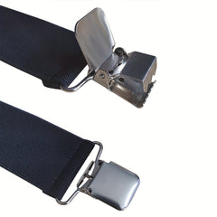 Men's Adjustable Elastic Suspenders Braces Heavy Duty Clip