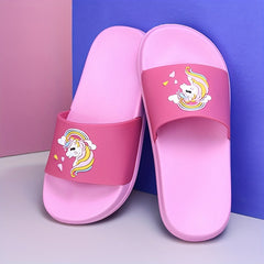 Girls Cartoon Slippers, Non Slip Lightweight Open Toe Slippers