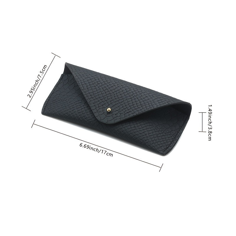 Embossed Leather Sunglasses Pouch Eyewear Case Storage Box