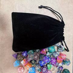 Small Dice Bag with Drawstring Closure - Holds 100 Polyhedral Dice