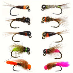 32pcs Tungsten Bead Jig Head Nymph Euro Nymph Wet Fly Fishing