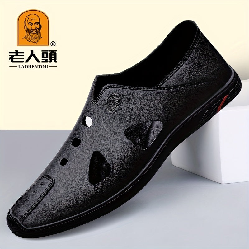 Men's Leather Hiking Sandals Non Slip Beach Water Shoes