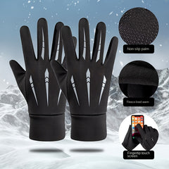 Windproof Waterproof Touchscreen Thermal Fleece Gloves for Outdoor Activities