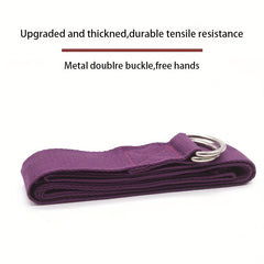 72in Yoga Stretch Webbing Belt Adjustable Fitness Strap For Pilates Workout
