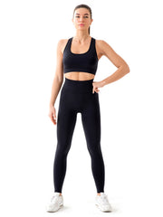 Seamless Ribbed High Waist Leggings Set