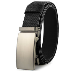 Men's Business Nylon Belt w/ Rectangle Buckle - Gift for Him