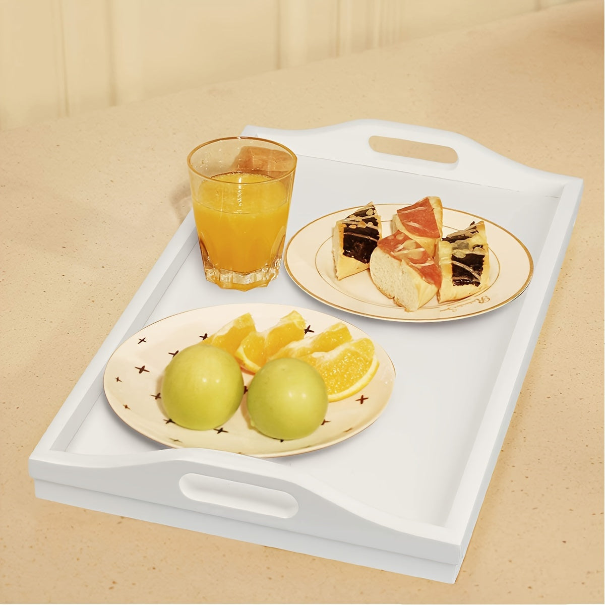Wooden Bed Tray Table Folding Legs Serving Breakfast TV Laptop Snack Large
