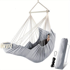 Outdoor Garden Oversized Hammock Swing Chair Tassel Hammock Detachable Iron Pipe