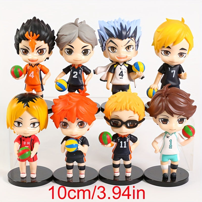 8pcs Anime Q Version Figures Toys Dolls Christmas Birthday Gift