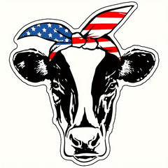 American Flag Papal Cow Computer Vinyl Sticker