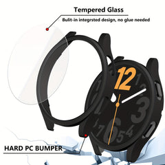 Galaxy Watch 6 Glass Case 40mm 44mm PC Frame Bumper Cover