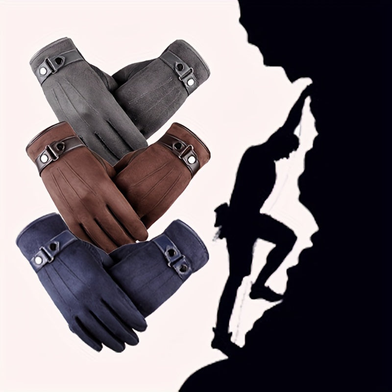 Winter Motorcycle Riding Gloves Touch Screen Windproof Warm Gloves