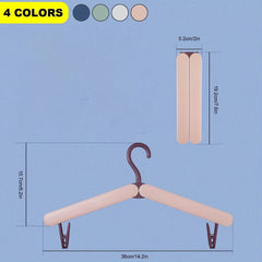 4 Pack Plastic Folding Travel Hangers With Clips Portable