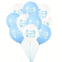 12pcs Angel Print Balloons Birthday Party Balloon Decoration