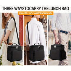 Leakproof Reusable School Lunch Bag with Shoulder Strap