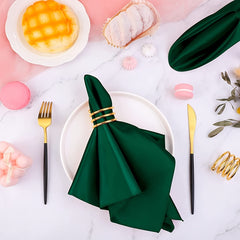6 Soft Polyester Napkins for Weddings and Parties