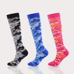 3 Pairs Colorful Compression Socks for Men & Women