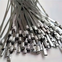 50pcs 29.97cm 304 SS Cable Ties Heavy Duty Self-Locking for Machinery Vehicles