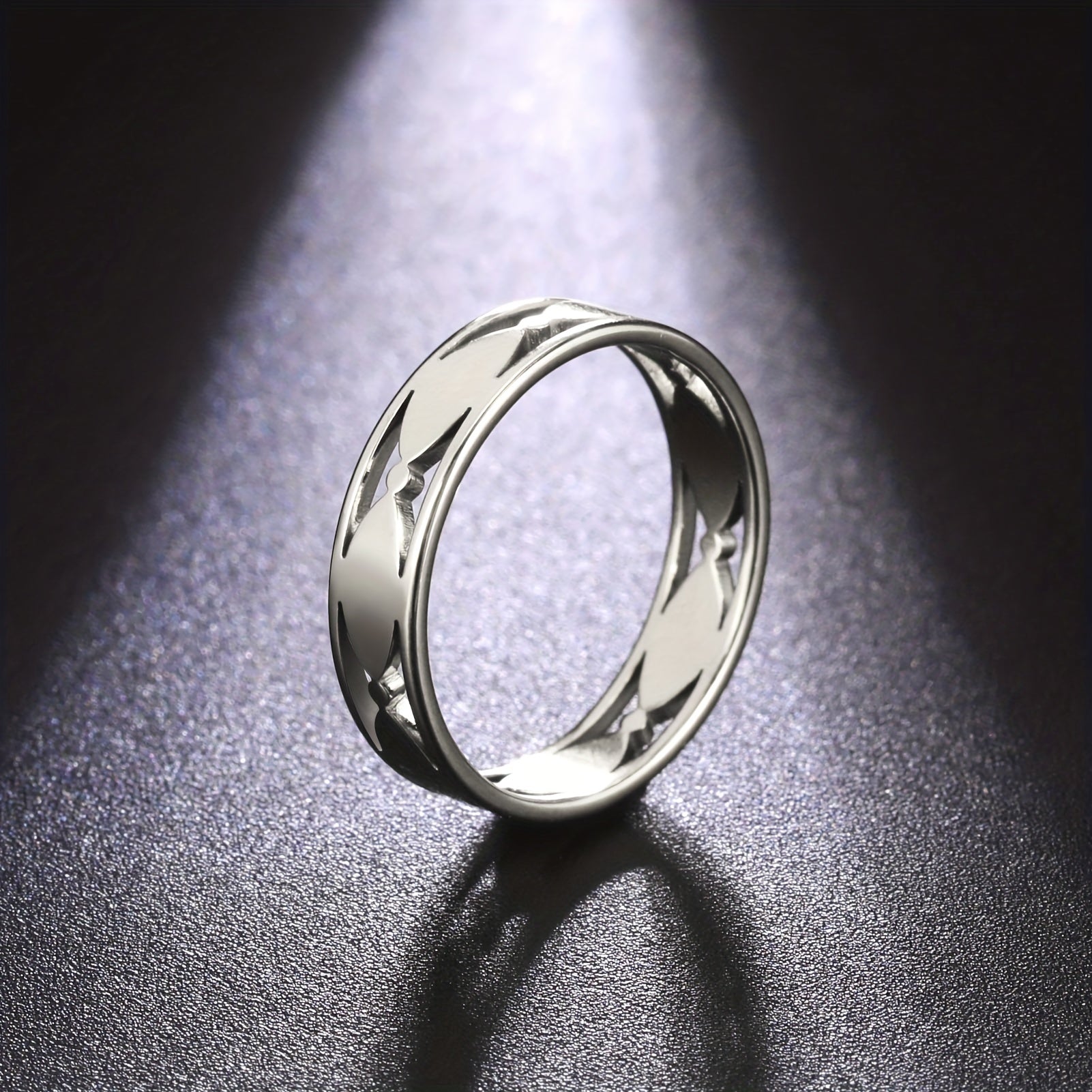Geometric Stainless Steel Rings for Women Minimalist Couple Promise Jewelry