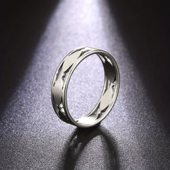 Geometric Stainless Steel Rings for Women Minimalist Couple Promise Jewelry