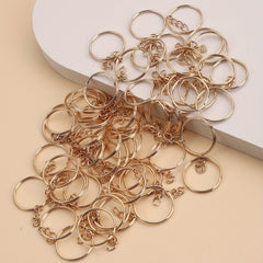 2 Circle Golden Keychain Split Ring Keychain Accessories DIY