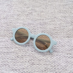Round Frame UV Protection Girls Sunglasses for Outdoor Activities