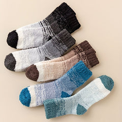 5 Pairs Fuzzy Winter Socks for Women Men