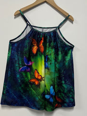 Butterfly Print Spaghetti Strap Cami Top
